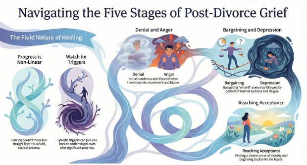 The 5 Stages Of Post-Divorce Grief