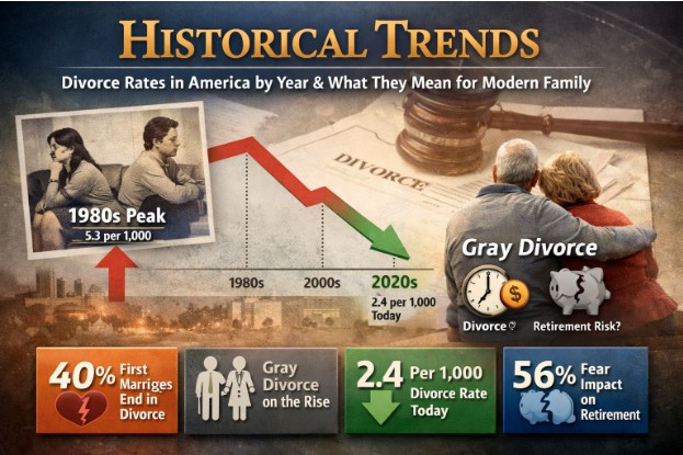 Historical Trends: Divorce Rates in America by Year & What They Mean for Modern Family