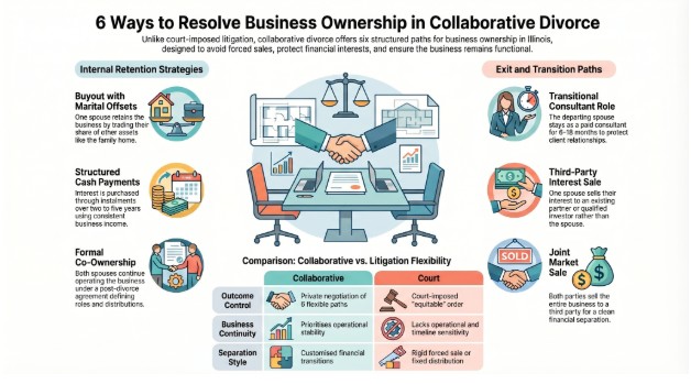 What Are the Six Ways Illinois Couples Resolve Business Ownership in Collaborative Divorce? 